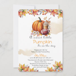 Invitación Sweet Little pumpkin latte is on the way 