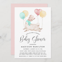 Invitación Sweet Llama Virtual Baby Shower
