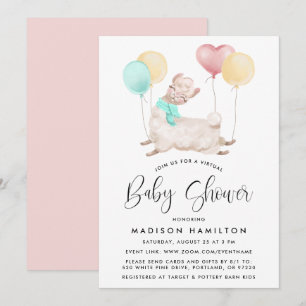 Invitación Sweet Llama Virtual Baby Shower