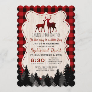Invitación Sweet Lumberjack Little Hunter Baby Shower