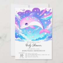 Sweet Majestic Dolphin Baby Shower