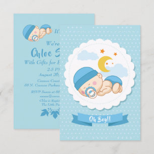 Invitación Sweet "Oh Boy" Baby Shower