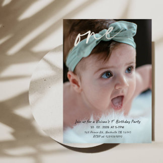 Invitación Sweet One Birthday - Baby Girl 1st Birthday Party