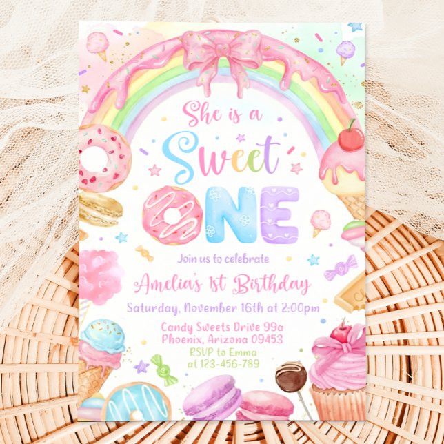 Invitación Sweet One Birthday Invitation, 1st Birthday Invite (Subido por el creador)
