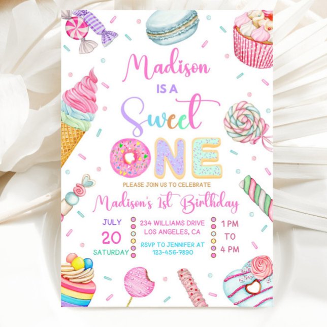 Invitación Sweet One Birthday Invitation, First Candy Sweet  (Subido por el creador)
