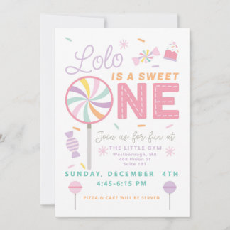 Invitación Sweet One First Birthday customizable Invitation