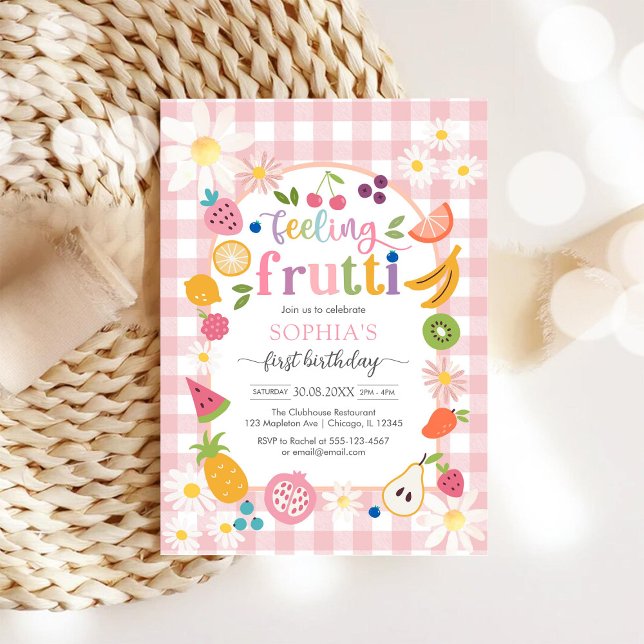 Invitación Sweet One Fruit 1st Birthday Invitation (Subido por el creador)