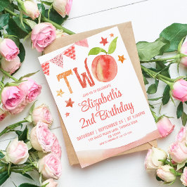 Invitación Sweet Peach 2º cumpleaños