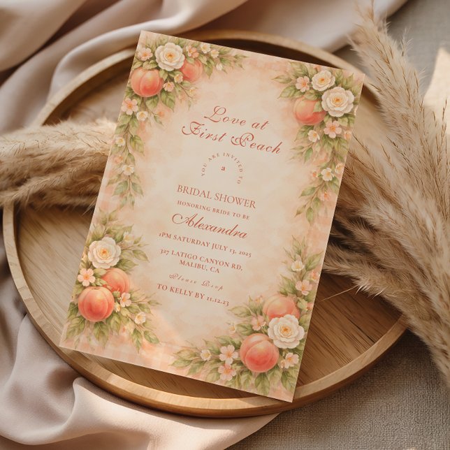 Invitación Sweet Peach Garden Bridal Shower (Subido por el creador)