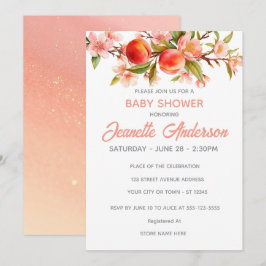 Invitación Sweet Peach Orchard Baby Shower