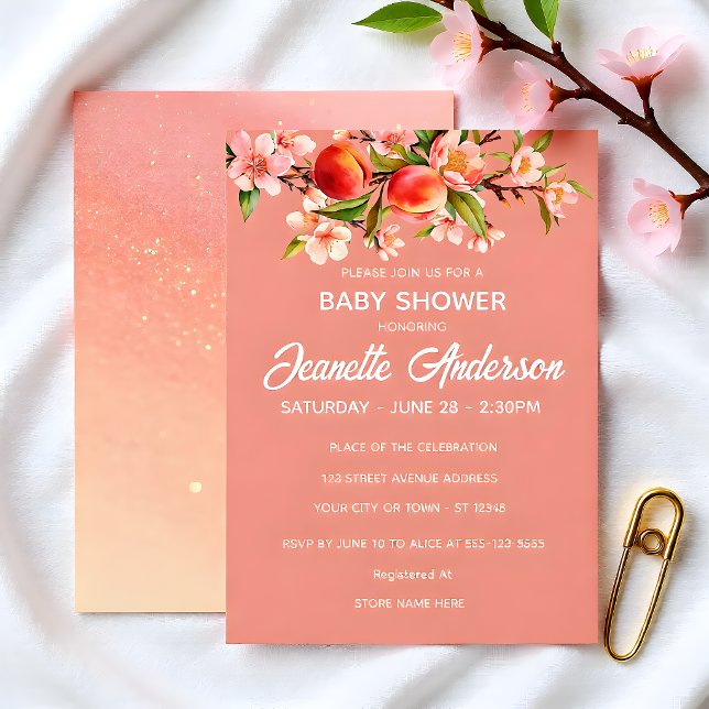 Invitación Sweet Peach Orchard Baby Shower (Subido por el creador)