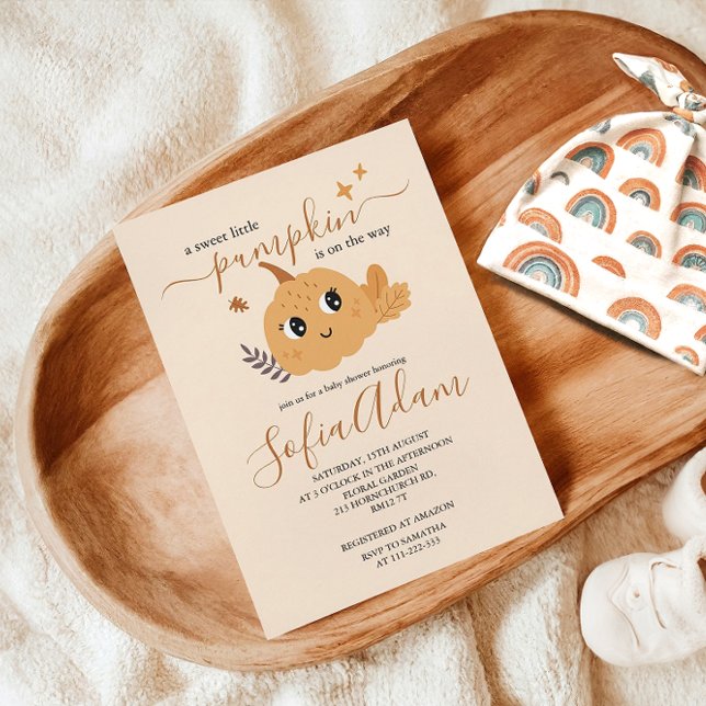 Invitación Sweet Pumpkin Fall Autumn Baby Shower (Subido por el creador)