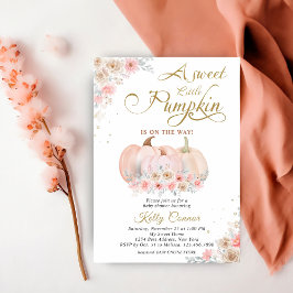 Invitación Sweet Pumpkin Floral Baby Shower