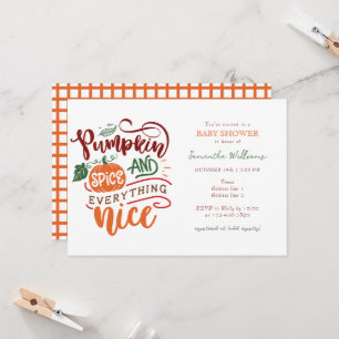 Invitación Sweet Pumpkin Spice Fall otoño Baby Shower