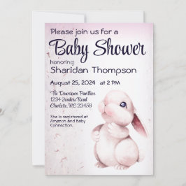 Invitación Sweet Rabbit Baby Shower