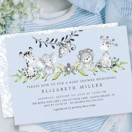 Invitación Sweet Safari Animals Boy Baby Shower Invitation