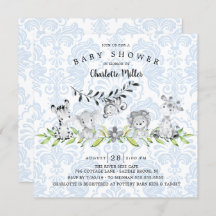 Sweet Safari Animals Boys Baby Shower