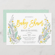Sweet Sprigs Género Neutral Baby Shower