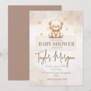Invitación Sweet Teddy Bear Baby Shower