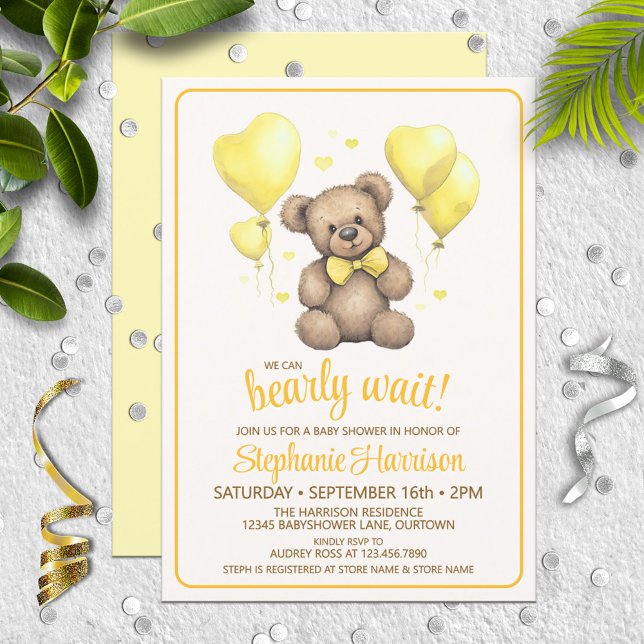 Invitación Sweet Teddy Bear Baby Shower (Subido por el creador)