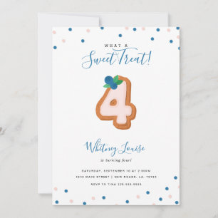 Invitación Sweet Tret Cuarto Cumpleaños