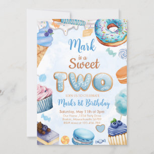 Invitación Sweet Two Birthday Boy