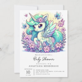 Invitación Sweet Unicorn Baby Shower