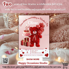 Invitación Sweet Valentine’s Birthday Invite – 2nd Birthday
