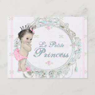 Invitación Sweet Vintage Princess Baby Shower