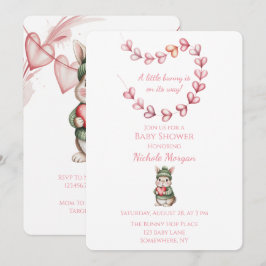 Invitación Sweet Watercolor Bunny Baby Shower 
