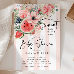 Invitación Sweet Watermelon Baby Shower