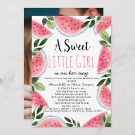 Invitación Sweet Watermelon Baby Shower por correo Foto