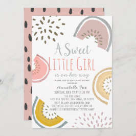 Invitación Sweet Watermelon Boho Baby Shower