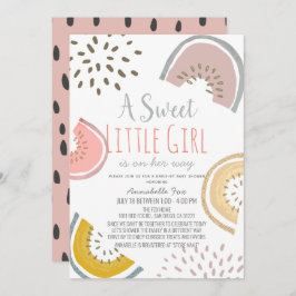 Invitación Sweet Watermelon Boho Drive-by Baby Shower