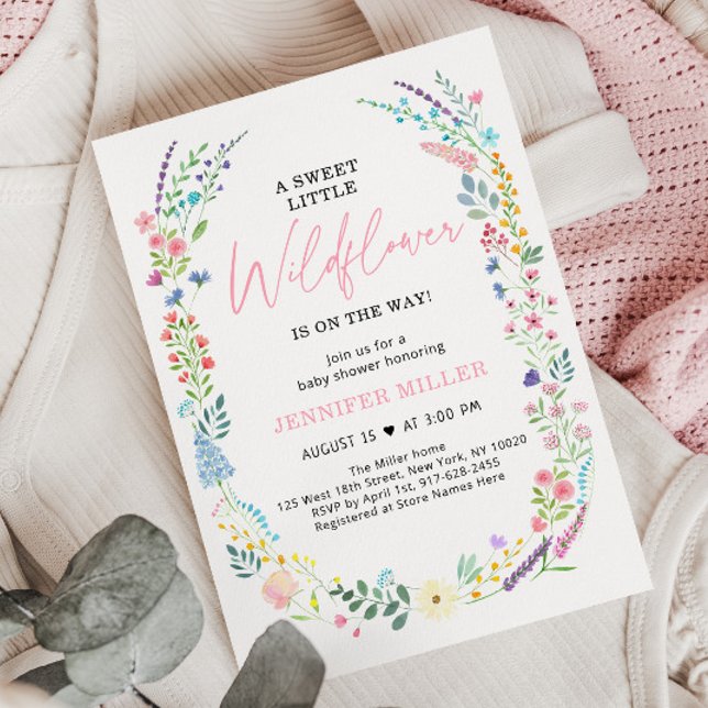 Invitación Sweet Wildflower Baby Shower (Subido por el creador)