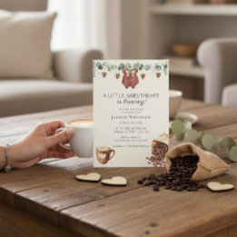Invitación Sweetheart Coffee Brewing Baby Shower Invitation