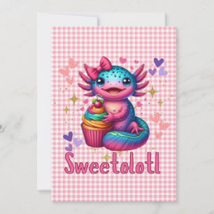 Invitación Sweetolotl Vibes Axolotl Amantes de la Cuidad