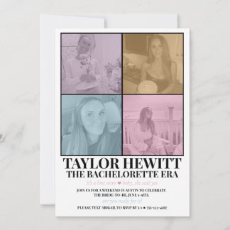 Invitación Swiftie Bachelorette Era Itinerary