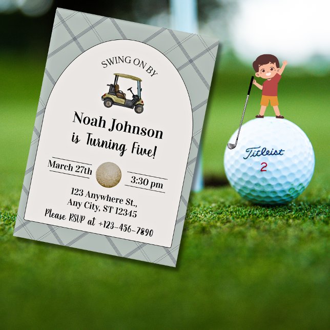 Invitación Swing by Boy's 5th Birthday Par-tee Golf (Subido por el creador)