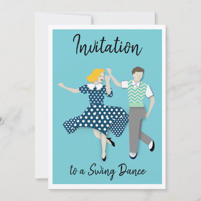 Invitación Swing Dance (Anverso)