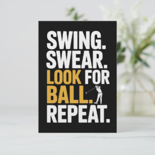 Invitación Swing Jurar Buscar Bola Repetir Golf Golfistas Gol