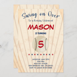 Invitación Swing on Baseball Birday Invitation (ing)