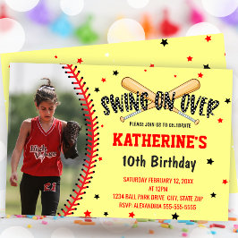 Invitación Swing On Over Chicas Partido del Cumpleaños del So