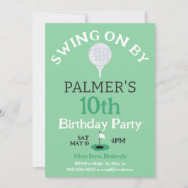 Invitación Swing On The Golfing Birday Party