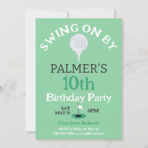 Invitación Swing On The Golfing Birday Party