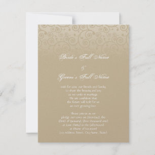 Invitación Swirls de Oro y Champaña