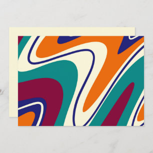 Invitación Swirls Retro - Estilo clásico de los años 70