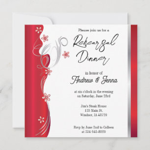 Invitación Swirly Red Design