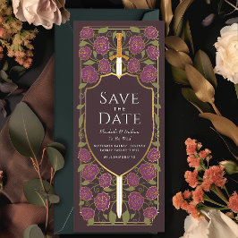 Invitación Sword & Shield Fantasy medieval Save the Date