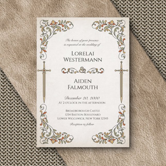 Invitación Swords Gamer Fantasy Boda (Subido por el creador)